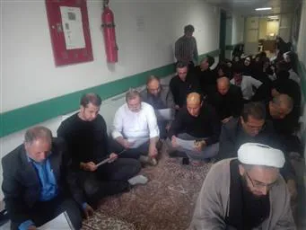 برگزاری مراسم زیارت عاشورا در بیمارستان دکتر ساجدی هادیشهر